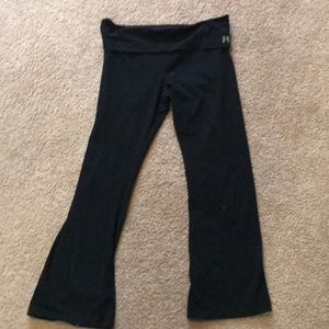 black wide legged Victoria Secret yoga pants